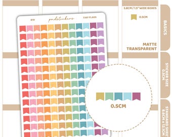 Tiny Flag Stickers | Basic Planner Stickers | B19