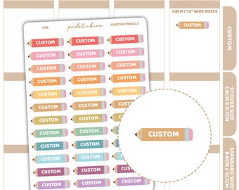 Custom Pencil Stickers | Custom Planner Stickers | C06
