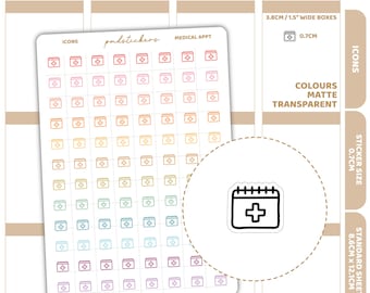 Medical Appt Icon Stickers | Planner Stickers | 01