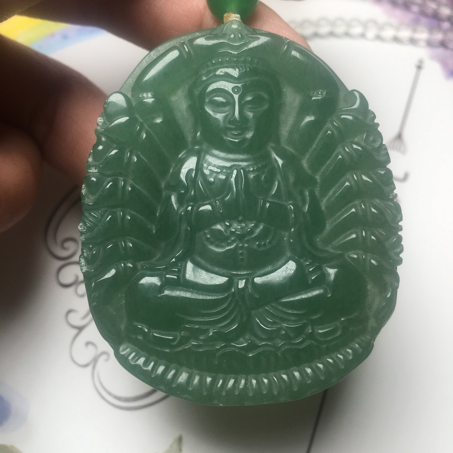 Natural Green Dongling Jade Pendant Men's Atmosphere Etsy