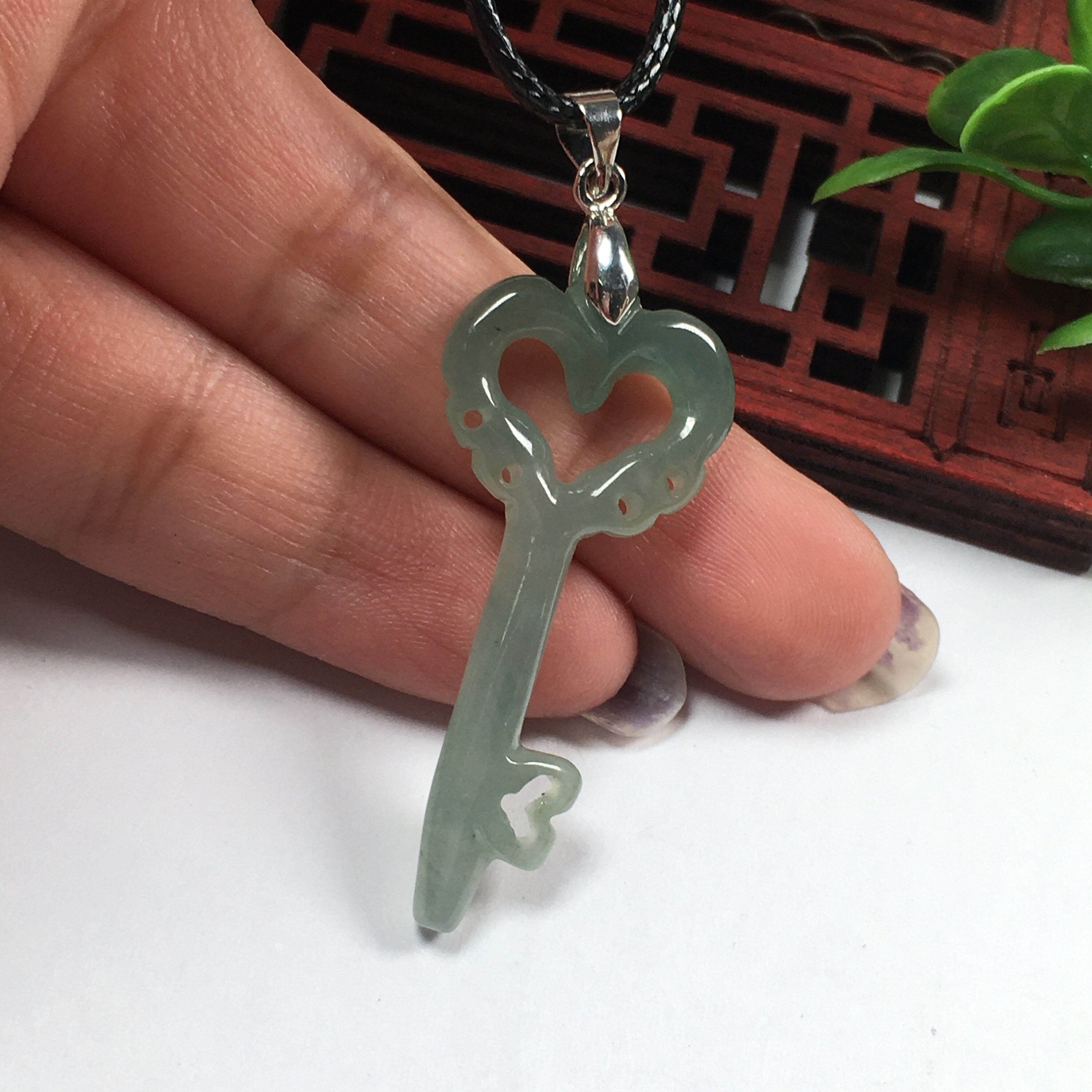 AAA grade natural ice jade jade key exquisite Etsy