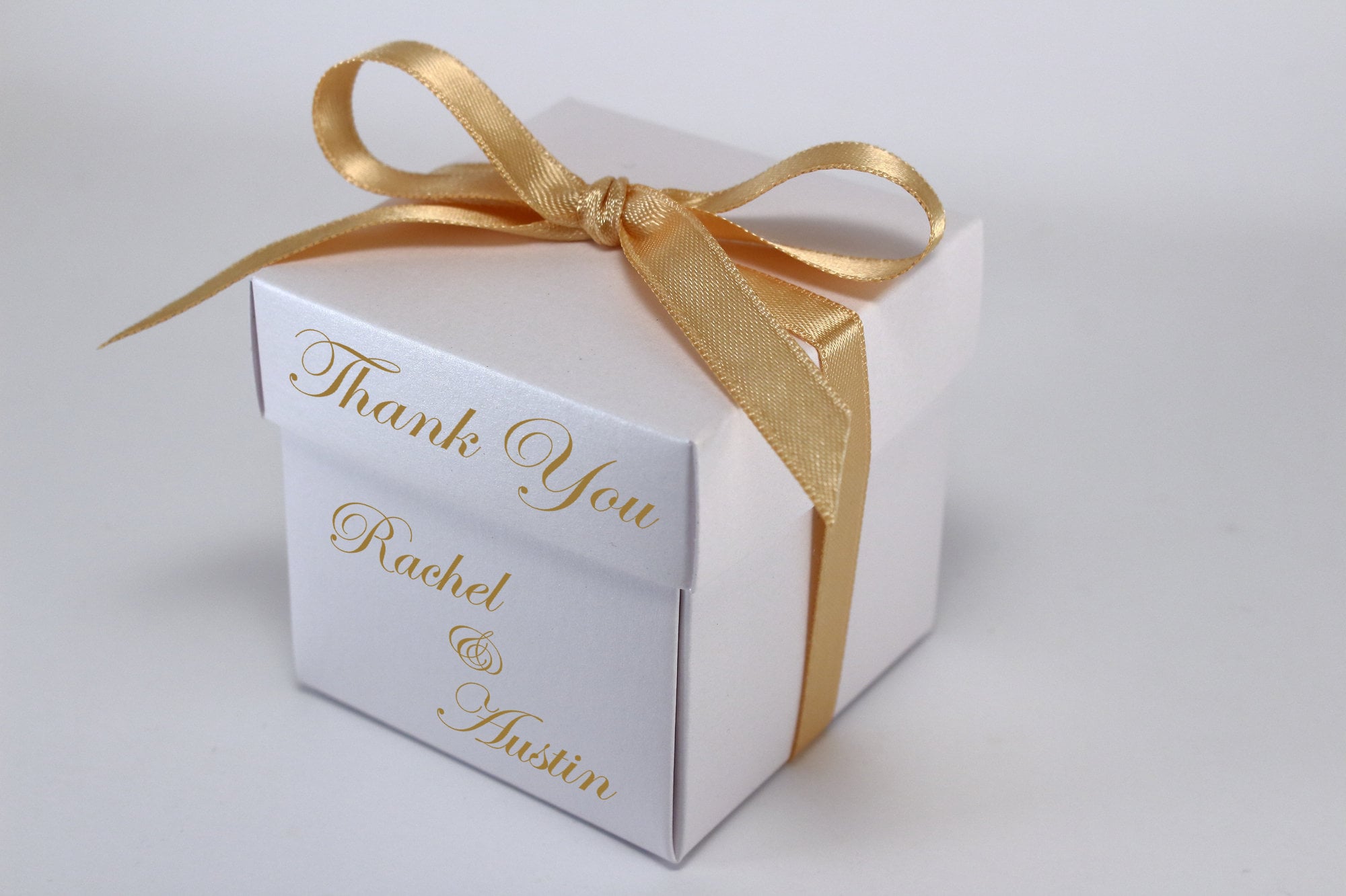 35 White Wedding Favor Boxes Personalized Custom Text - Etsy Singapore