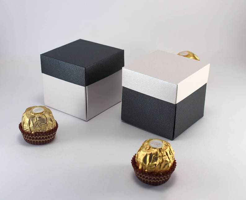 10 White Wedding Favor Boxes Party Favor Boxes With Lids Etsy