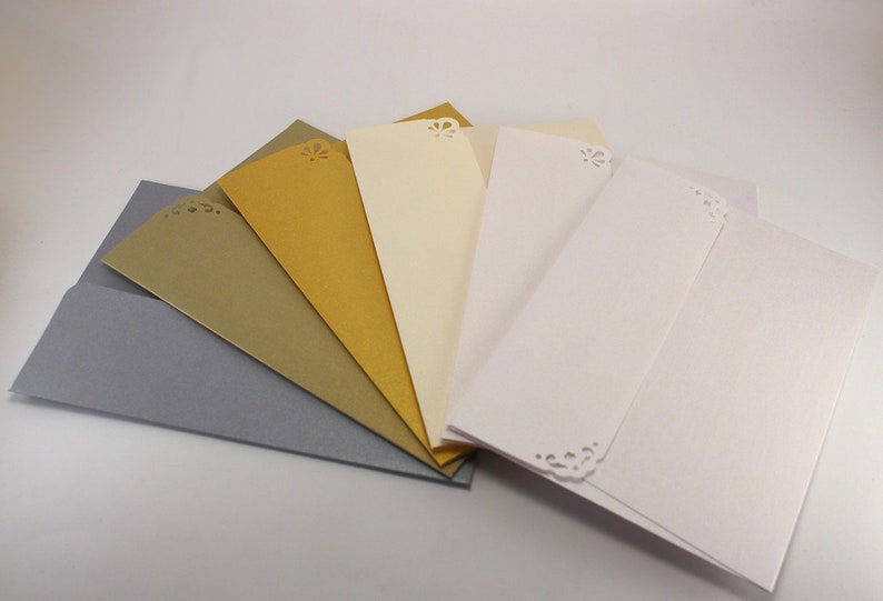 25 Business Sized 10 Shimmer Envelopes for DIY Cards Wedding Etsy
