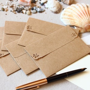25 sobres A1, sobres de boda rústicos para guardar la fecha / gracias / RSVP / tarjetas de respuesta, imanes, sobres de papel 100% reciclado Brown Kraft