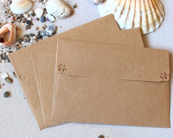 100 Kraft Envelopes, Large Size C5 Envelopes, A5 Wedding Invitation Envelopes, High Quality Recycled Paper Eco-Friendly Brown Envelopes