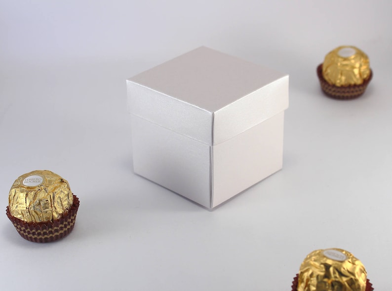 10 White Wedding Favor Boxes Party Favor Boxes With Lids Etsy