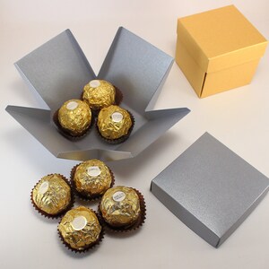 Sample Box Luxury Favor Boxes with Lids in various size and colors Try a Small 2 pieces Gift Box Silver