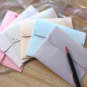 25 buste di carta perlata formato A6 adatte per foto 4x6, buste per inviti di nozze, buste nei colori pastello rosa quarzo viola blu