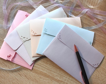 Metallic Shimmer Envelopes 25 pcs. C6 fit A6 Card, 4x6 Photo, Wedding Invitation Envelopes, Pink Quartz  Purple Blue Pastel Colors Envelopes