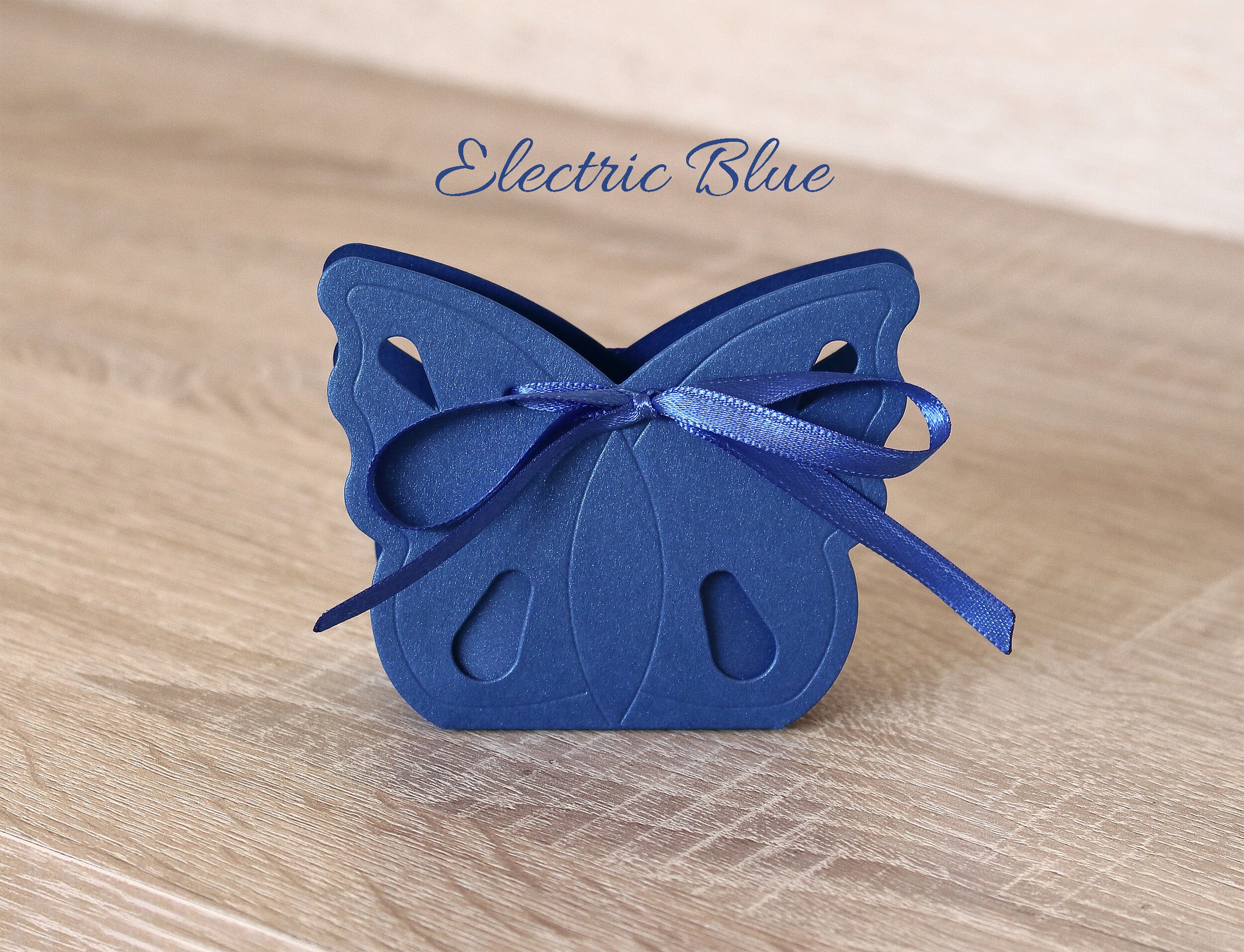 12 Small Blue Gift Boxes With Ribbon Butterfly Themed Birthday
