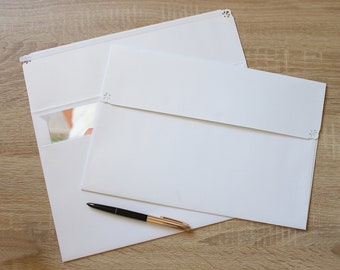 25 Extra Large Envelopes - Luxury Pearlscent Shimmer Paper Envelopes for 20x30cm 8x12" Wedding Photos - White, Gold, Silver, Red Envelopes