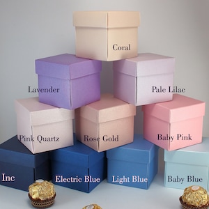 Sample Box Luxury Favor Boxes with Lids in various size and colors Try a Small 2 pieces Gift Box image 3