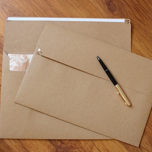 25 sobres Kraft extra grandes para fotos de 20 x 30 cm, papel reciclado de primera calidad, sobres ecológicos para fotos de boda