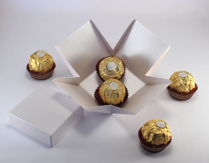 10 White Wedding Favor Boxes Party Favor Boxes With Lids Etsy