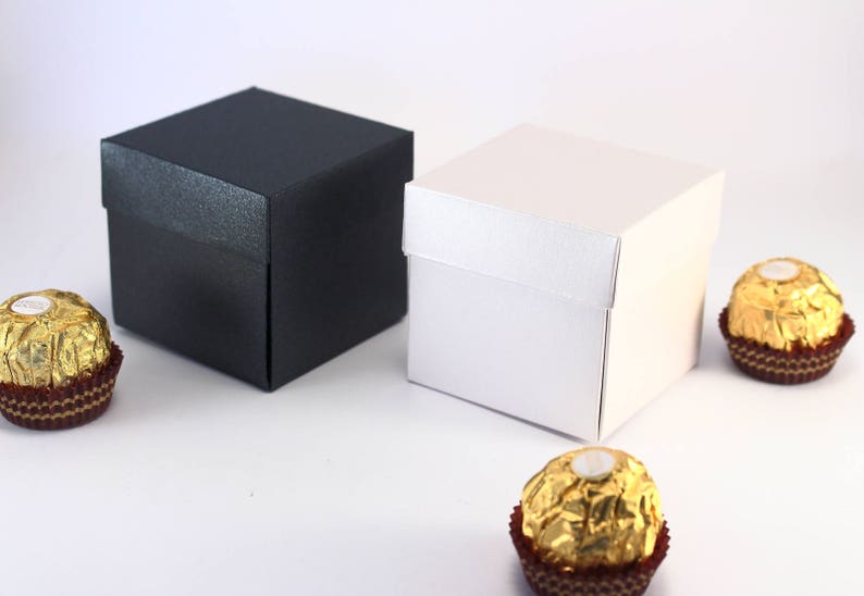 10 White Wedding Favor Boxes Party Favor Boxes With Lids Etsy