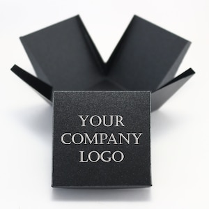 Cajas personalizadas con el logotipo de la empresa para eventos de negocios (juego de 50) Cajas de regalo pequeñas Cubo con tapa separada Recuerdos de fiesta personalizados