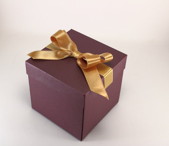 10 scatole per bomboniere, scatole cubi 4x4x4 con fiocco in nastro per  regali di nozze, scatole per cupcake, scatole di cartone di lusso -   Italia