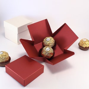 Sample Box Luxury Favor Boxes with Lids in various size and colors Try a Small 2 pieces Gift Box Red