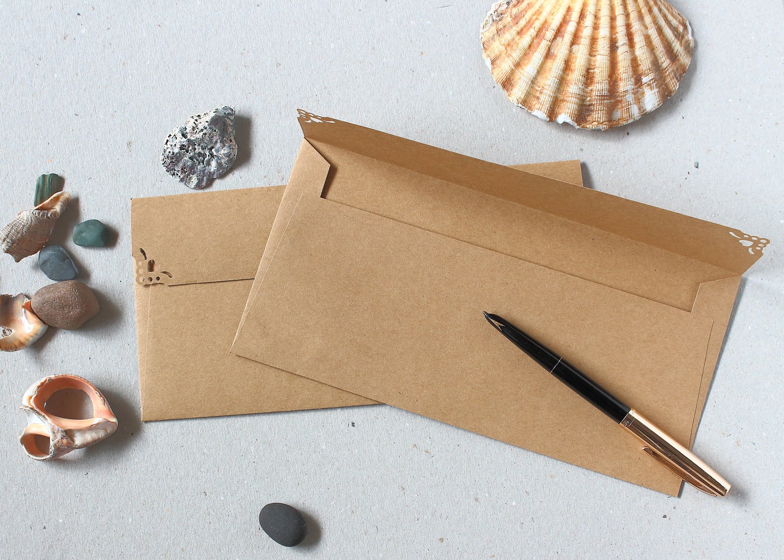 100 Brown Kraft Envelopes Size DL 110x220mm 4.3x8.6 Etsy