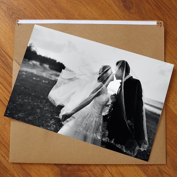 25 Kraft Envelopes Extra Large for 20 x 30 cm photo Premium Quality Recycled Paper Eco-Friendly Wedding Photo Envelopes