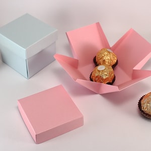 Sample Box Luxury Favor Boxes with Lids in various size and colors Try a Small 2 pieces Gift Box Baby Pink