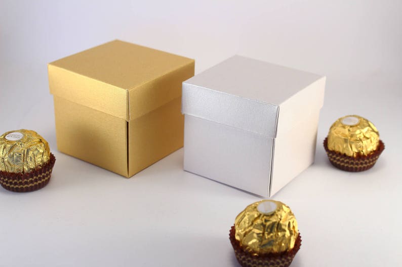 10 White Wedding Favor Boxes Party Favor Boxes With Lids Etsy