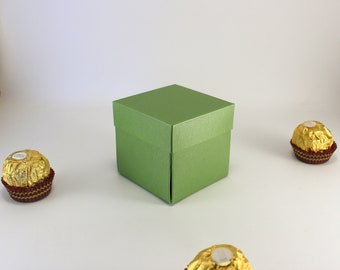 10 Party Favor Boxes - Small Green Boxes for Wedding Favors, Bridal Shower Gifts - Favors for Rehearsal Dinner - Baby Shower Gift Boxes