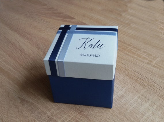 de regalo de boda azules 4x4x4 elegantes cajas - Etsy México