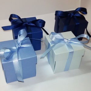 25 boîtes de cadeaux de mariage pour invités - Boîtes de cadeaux de luxe pour shower de mariage et baby shower - Boîtes de cadeaux élégantes avec ruban