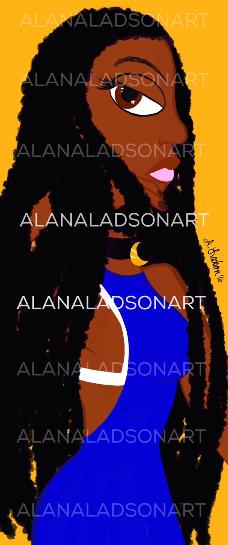 AltGrl Spice // Afro Kinky Coily Hair Woman // Natural Hair African-American Woman Print image 1