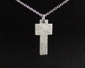 Jacobus" small cross pendant + anchor chain silver