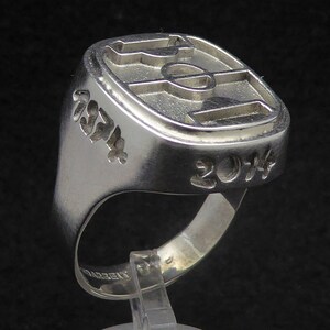 For football enthusiasts: men's ring, football, men's ring, football, fan, world champion, football ring, men's jewellery image 2