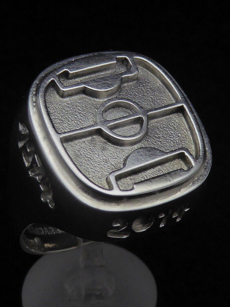 For football enthusiasts: men's ring, football, men's ring, football, fan, world champion, football ring, men's jewellery image 4