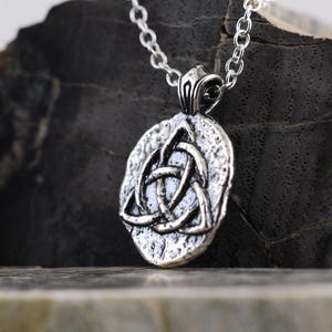 Triquetra Trinity Knot Sterling Silver Pendant or Keychain – Celtic Christian Symbol of The Trinity & Eternity – Ancient Faith Collection