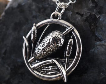Cattail Pendant in Sterling Silver – The Nature Series