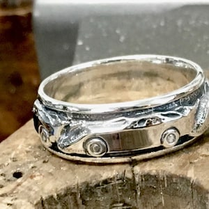 Late Model Dirt Race Car Sterling Silver Band