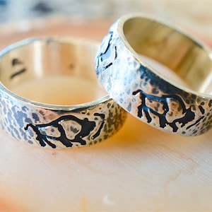Impression Buffalo Ring in Sterling Silver