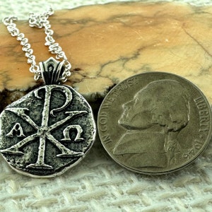 Chi Rho Sterling Silver Pendant or Keychain Ancient Faith Collection - Etsy