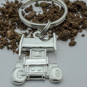 Sprint Race Car in Sterling Silver, PENDANT or KEYCHAIN - Etsy