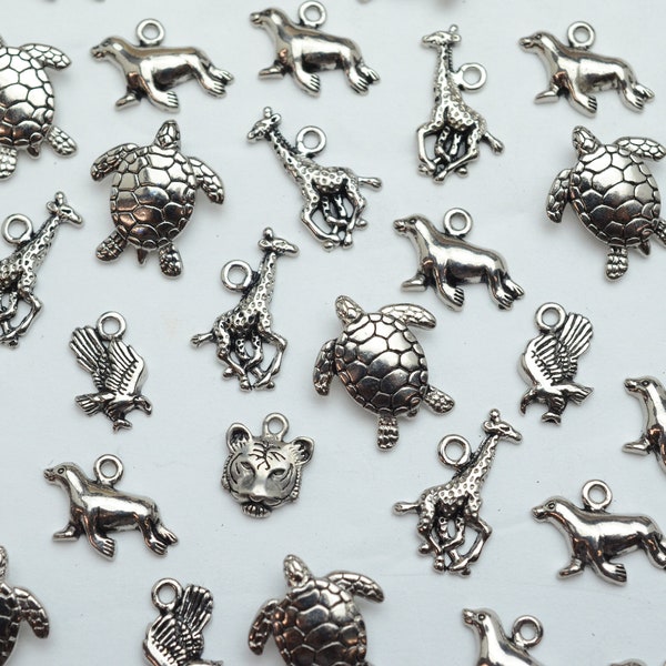 Assorted Silver Animalia Charms