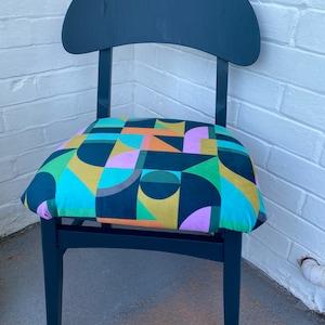 Geometric Half Moon Chair