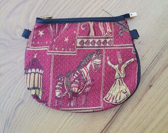Turkish Kilim Desing Bag, Ottoman Pattern Handbag, Fabric Purses, Cotton Handbags