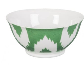 White and Green ikat bowls
