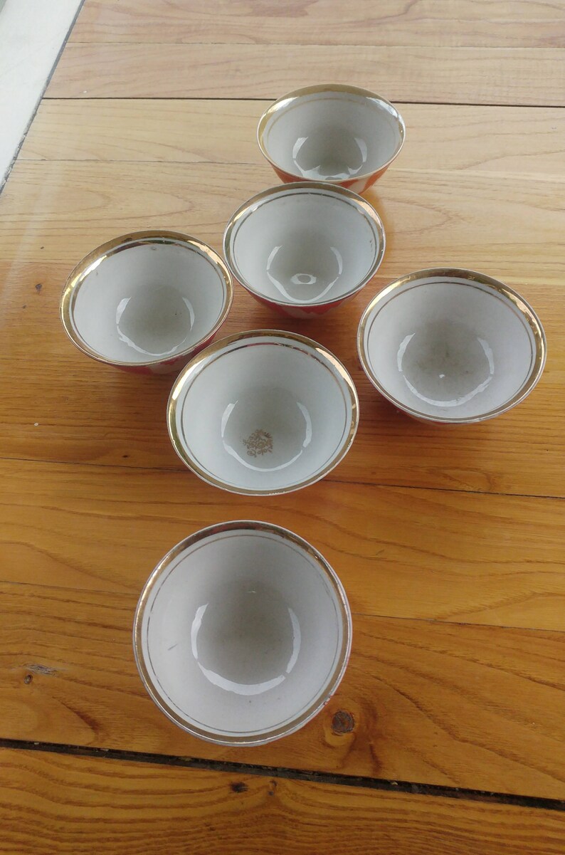 6 pieces small size porcelain