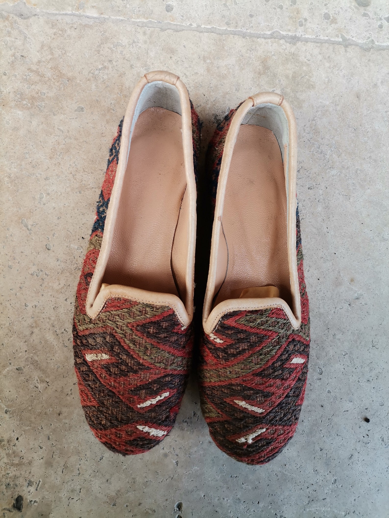 Handmade Turkish Vintage Kilim Shoes Bohemian Shoes Kilim - Etsy