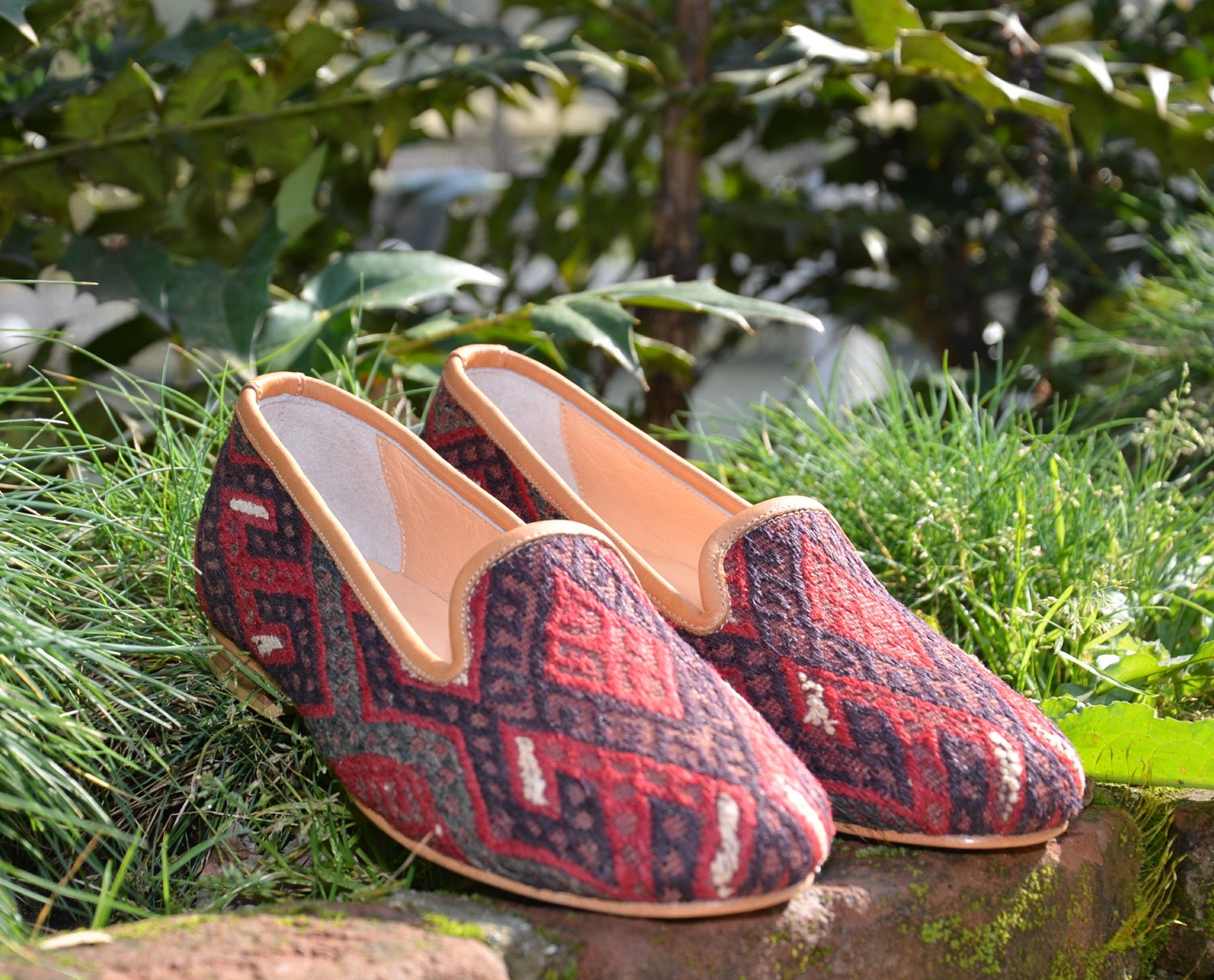 Handmade turkish vintage kilim shoes for women | Etsy