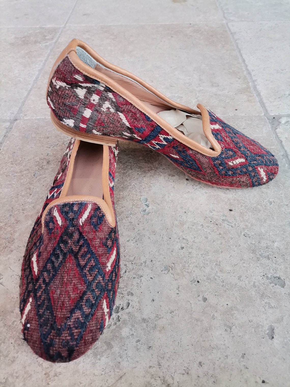 Handmade Turkish Vintage Kilim Shoes Kilim Shoes Size Etsy