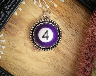 Sterling Silver 4 Ball pendant. Handcrafted. Wearable art. Lucky number.