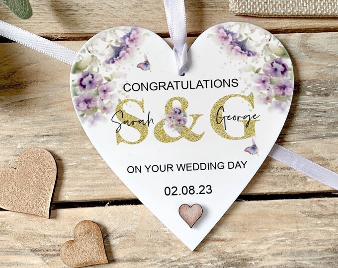 Personalised Wedding Day Gift, Wedding Keepsake , Mr And Mrs Gift, Acrylic Keepsake.